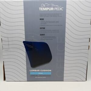 NEW Tempur-Pedic Lumbar Cushion Medium Firmness  15"X15" Mid-Lower Back Support